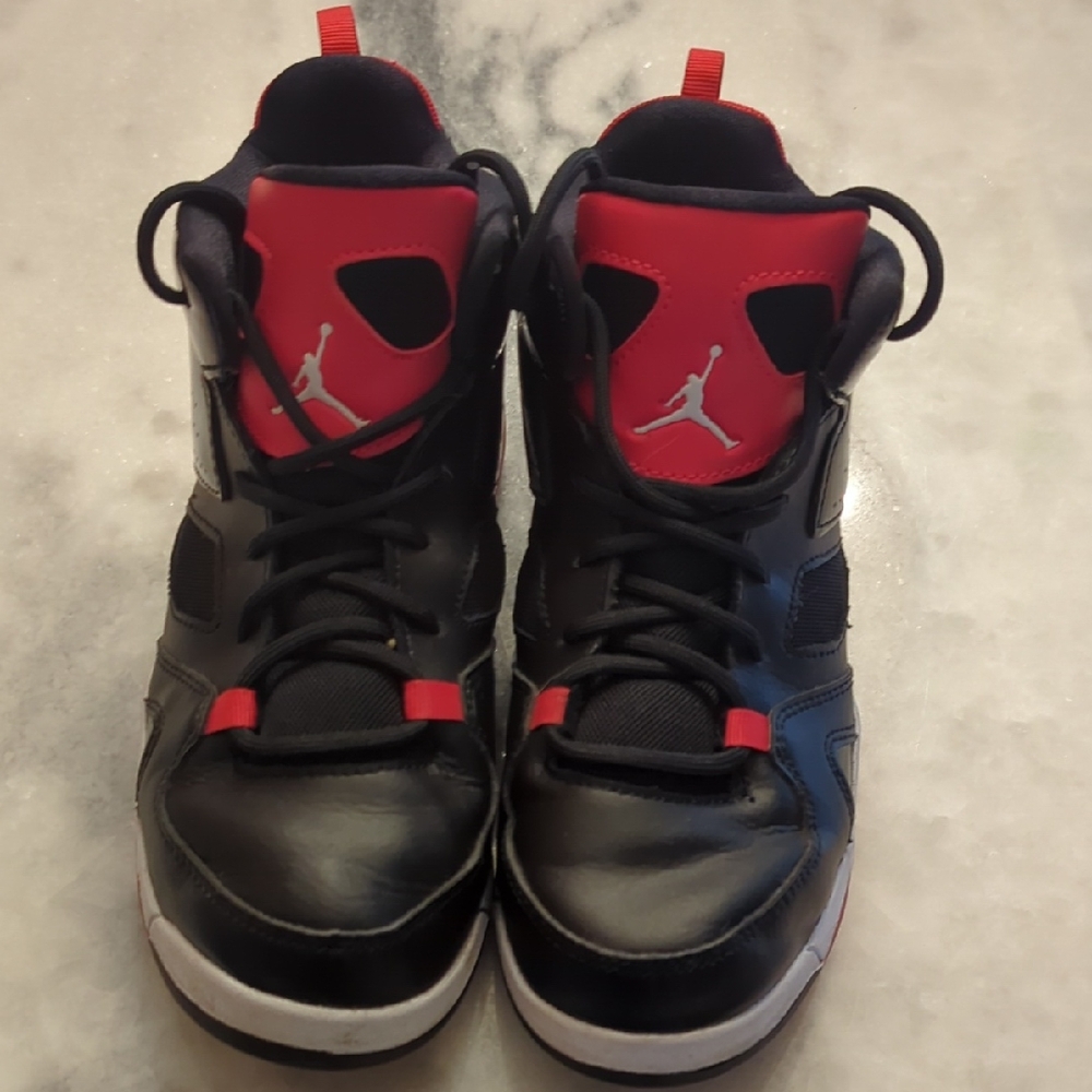 Nike Air Jordan Flight Club 91 Mid/High Black/Red Boys Size 3Y